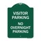 Signmission Visitor Parking No Overnight Parking, Green & White Aluminum Sign, 18" x 24", GW-1824-22731 A-DES-GW-1824-22731 - alternate 1